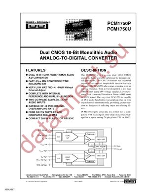 PCM1750U/1K datasheet  
